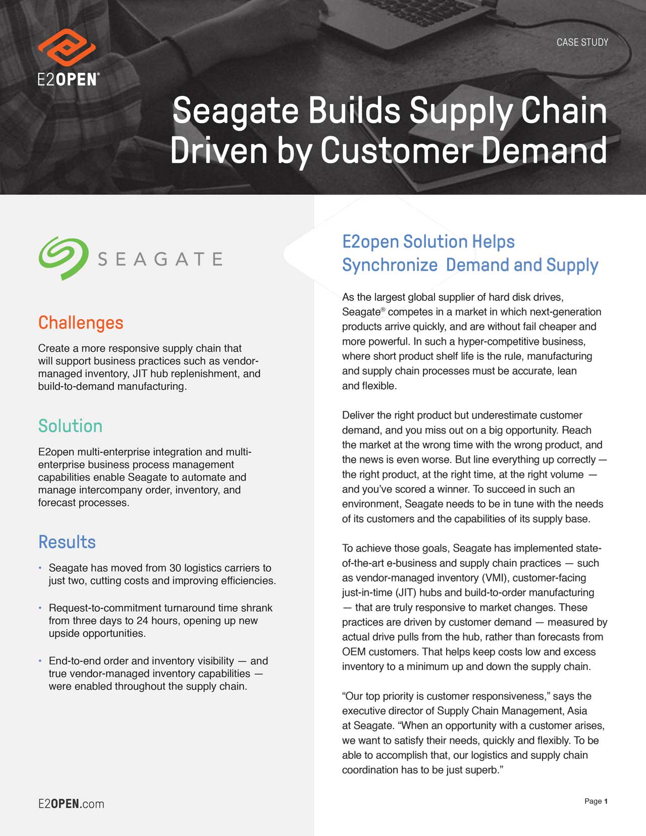 Seagate Lean Enterprise Logo - Seagate Builds Supply Chain Driven by Customer Demand - E2open ...