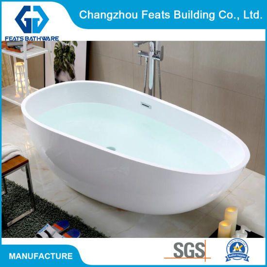 Sharp Edge Oval Logo - China Hot Design White Acrylic Baths Thin Rim Sharp Edge Bath #S027