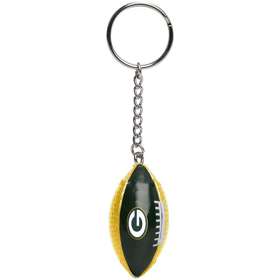 Green Circle with Silver Ball Logo - Green Bay Packers Logo Image Ball Keychain