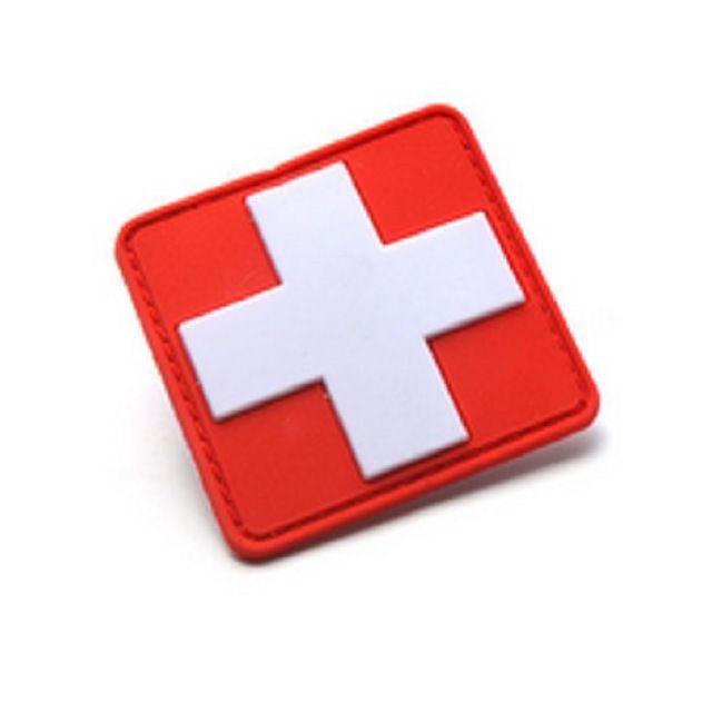Red Cross Medical Logo - 3D PVC Glue Red Cross medical rescue morale patch Tactical Army ...