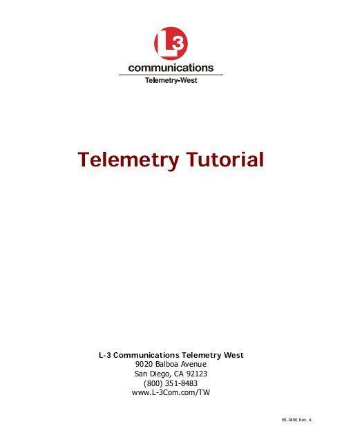 L 3 Comm Logo - Telemetry Tutorial - L-3 Communications