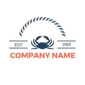 Blue Crab Logo - Free Seafood Logo Designs. DesignEvo Logo Maker