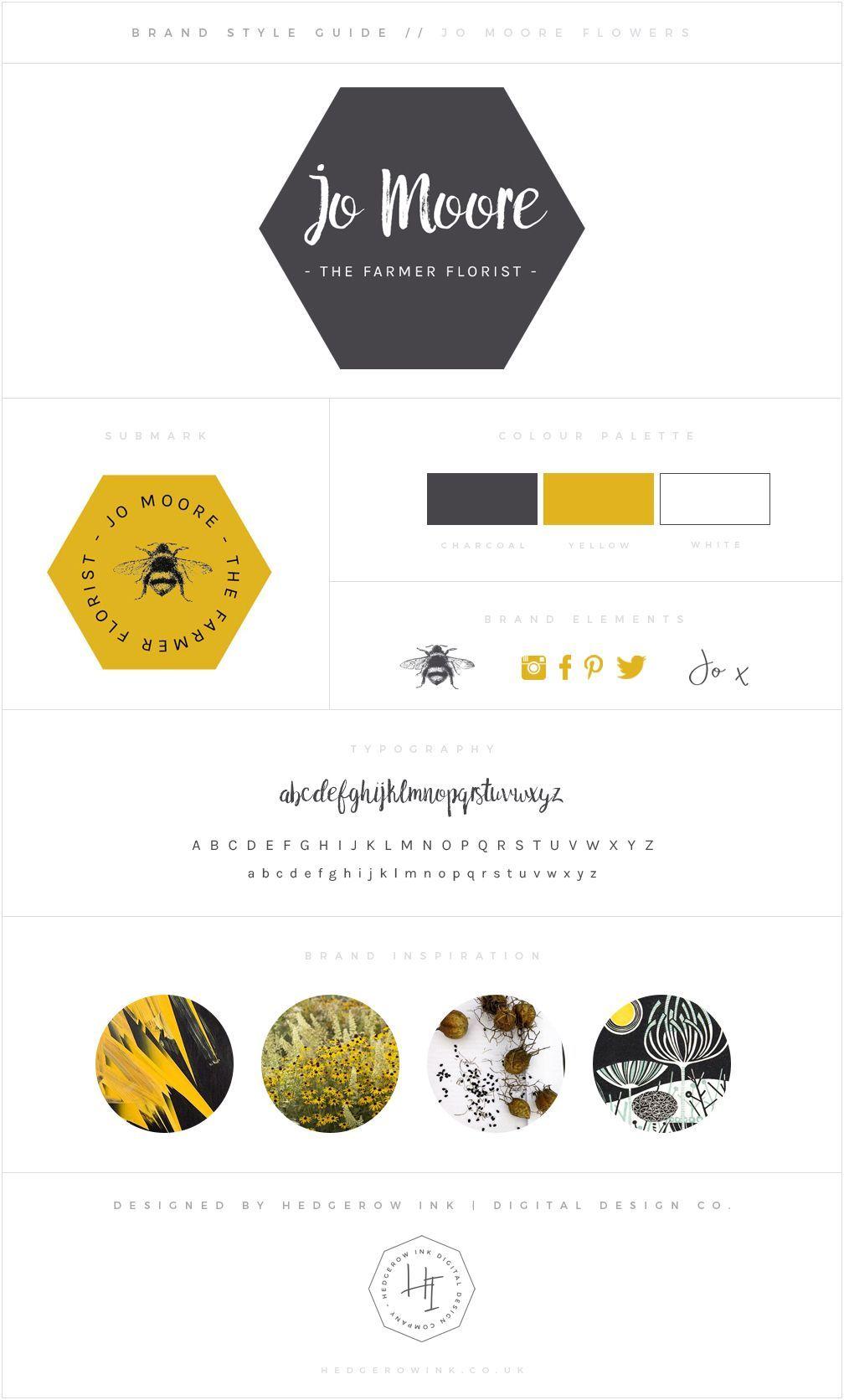 Bright Yellow Logo - Bright grey and yellow logo and branding for a wedding florist who ...