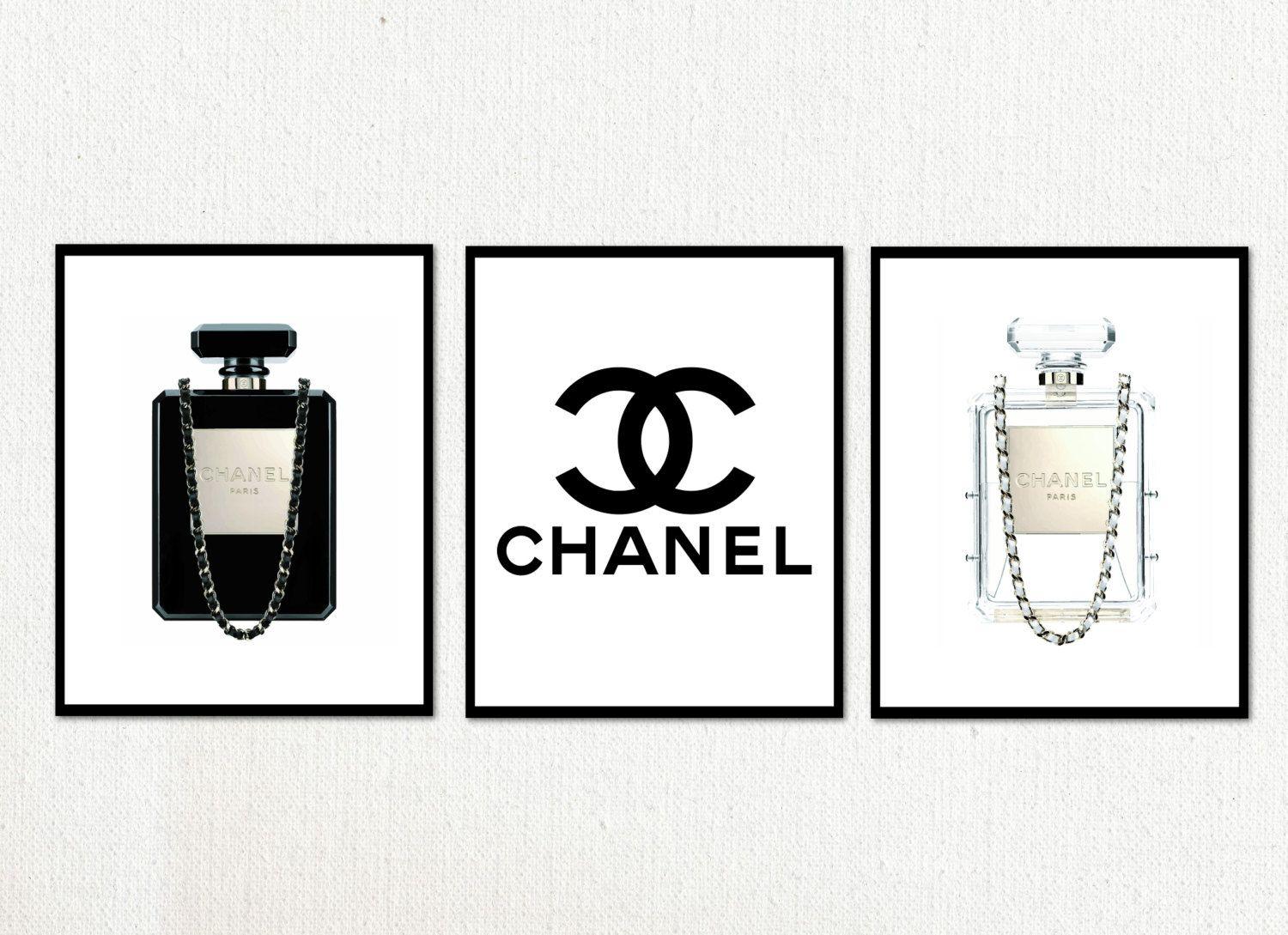Chanel Bottle Logo - COCO CHANEL ILLUSTRATION / CHANEL LOGO/ CHANEL PRINTABLE/ CHANEL ...