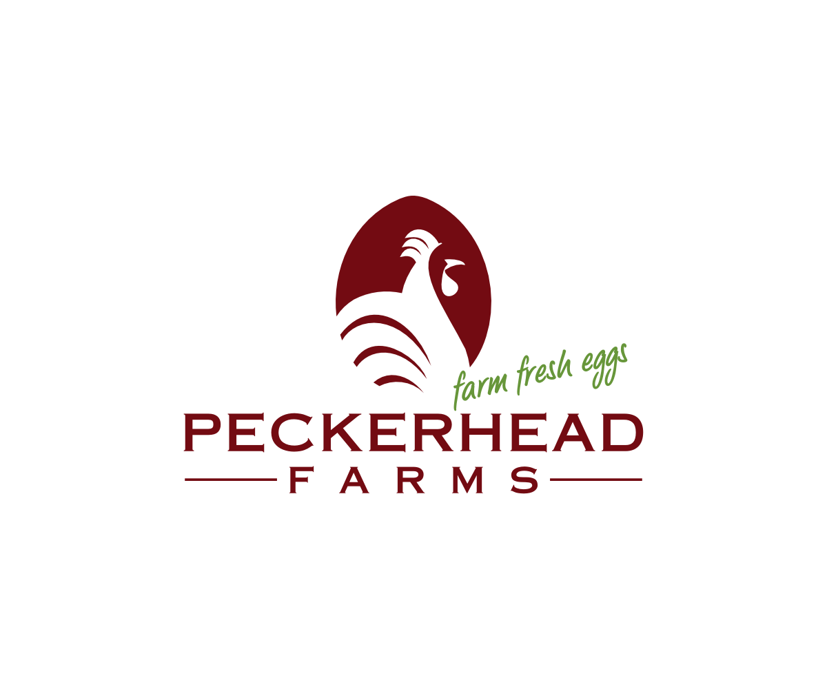 Fresh Eggs Logo - Personable, Upmarket, Farm Logo Design for Peckerhead Farms - 