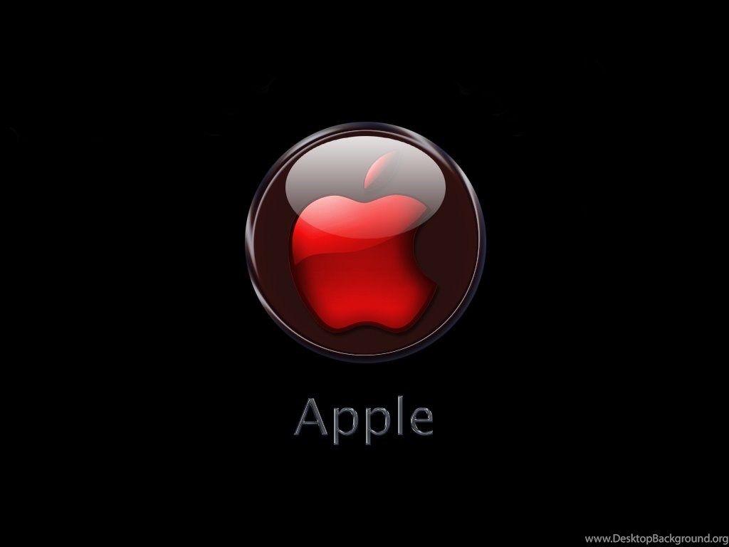 Black and Red Apple Logo - Red Apple Logo Wallpaper Desktop Background