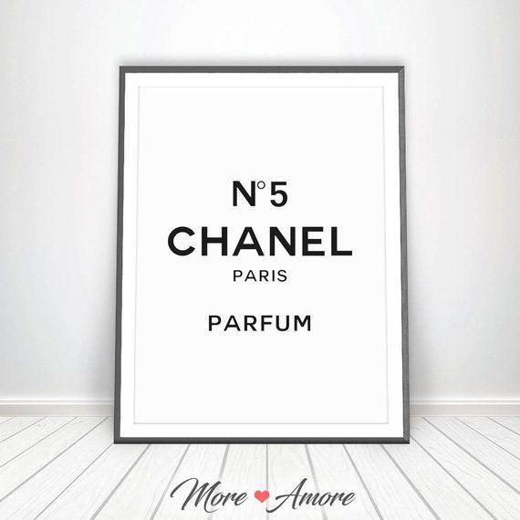 Coco Chanel Paris Logo - Coco Chanel Perfume Print Chanel 5 Chanel Mademoiselle | Etsy