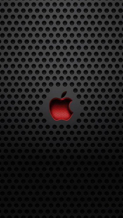 Black and Red Apple Logo - Apple Red and Black Computer. color: red. iPhone wallpaper