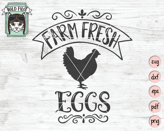 Fresh Eggs Logo - Farm Fresh Eggs SVG file farm fresh eggs cut file fresh eggs