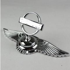 N Car Logo - 1Piece Metal Pvc Car Eagle Front Standing Hood Star Bonnet Badge