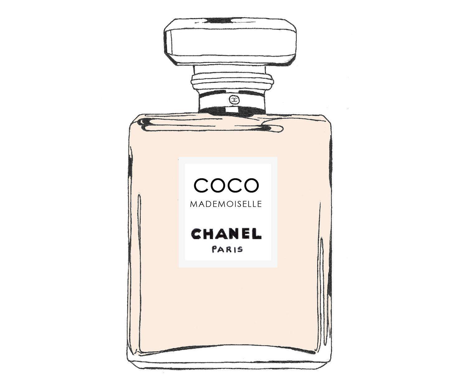 Chanel Bottle Logo - Coco Chanel Print - on We Heart It
