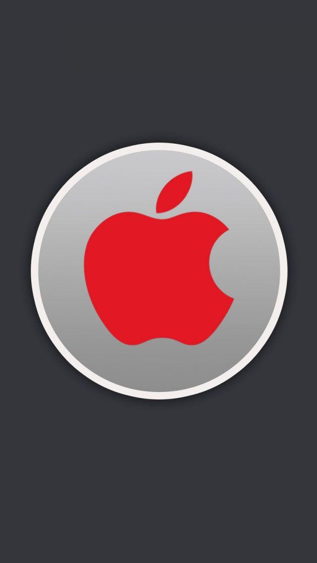 Red and Black Apple Logo - Red Apple Logo Label iPhone 6 / 6 Plus and iPhone 5/4 Wallpapers