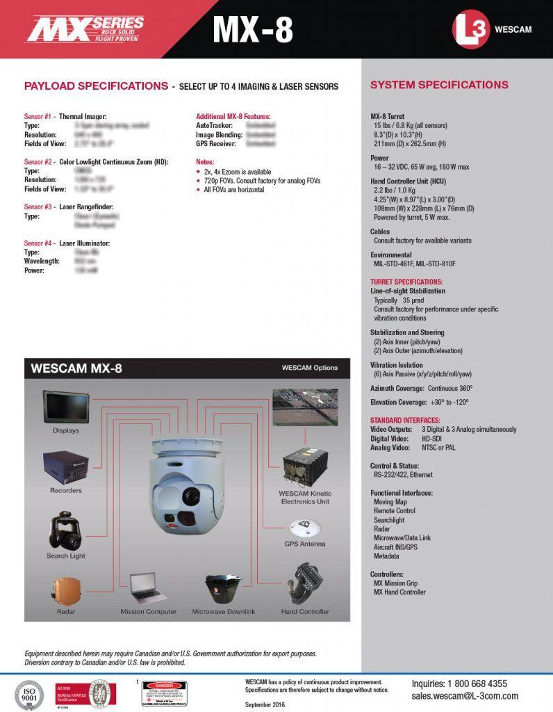 L 3 Comm Logo - Technical Specifications - L3 WESCAM