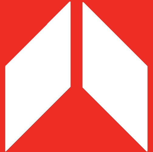 Red Trapezoid Logo - Logo + Corporate Identity. Form duo doppelgängers. IDEAS INSPIRING