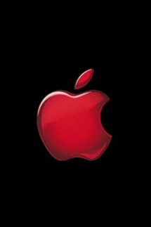 Black and Red Apple Logo - Silver Apple Logo On Fire image. Apple Fever!