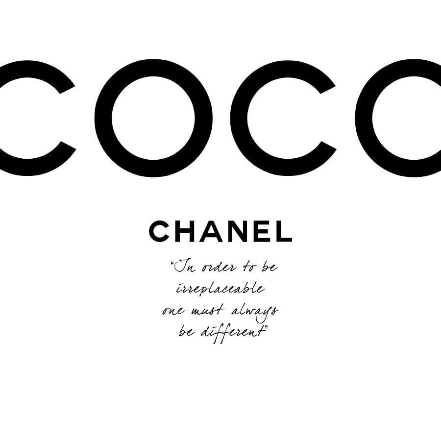 Coco Chanel Logo - Coco Chanel Irreplaceable Quote Digital Art by Tres Chic