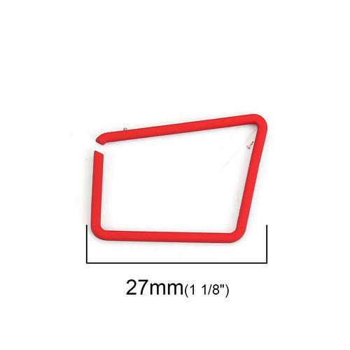 Red Trapezoid Logo - Wholesale Zinc Based Alloy Connectors Irregular Red Trapezoid 27mm1