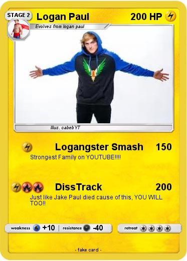 Logan Paul Smash Logo - Pokémon Logan Paul 28 28 - Logangster Smash - My Pokemon Card
