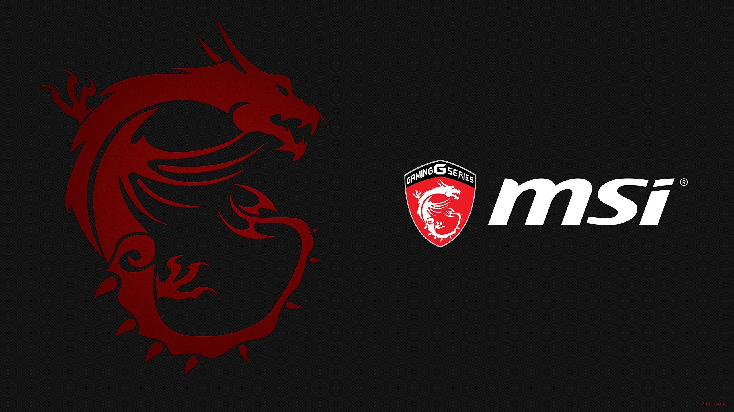 Red 2560X1440 Gamer Logo - Wallpaper Dragons Logo Emblem MSI Computers Black 2560x1440