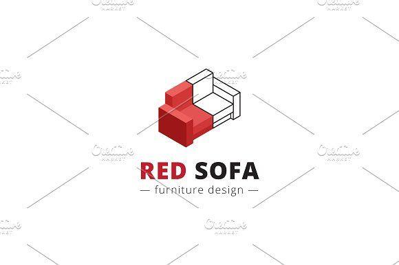 Red Trapezoid Logo - Red Sofa Logo by Trapezoid on @creativemarket | Branding | Pinterest ...