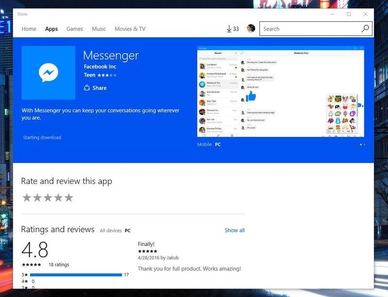 MSN Messenger App Logo - Facebook Messenger for Windows 10 PC now live in the Windows Store ...