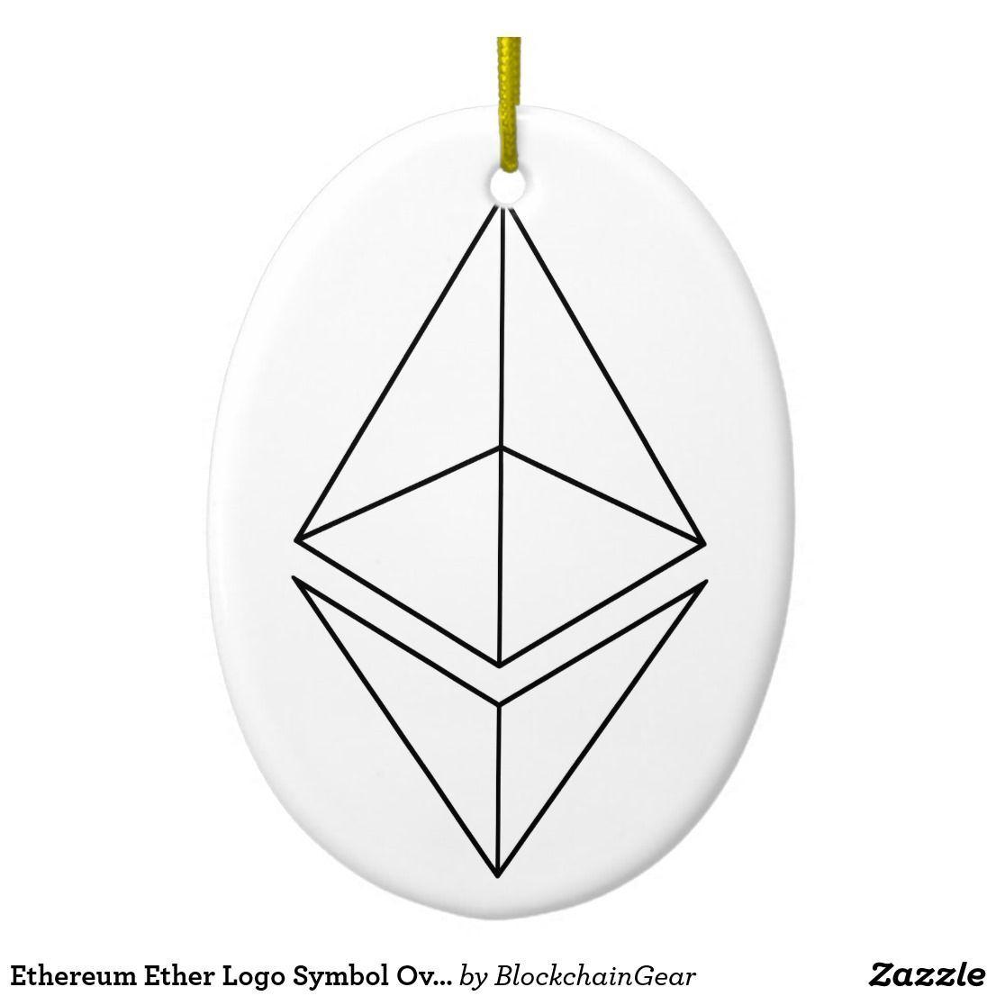 Ether Logo - Ethereum Ether Logo Symbol Oval Christmas Ornament. Blockchain Gear