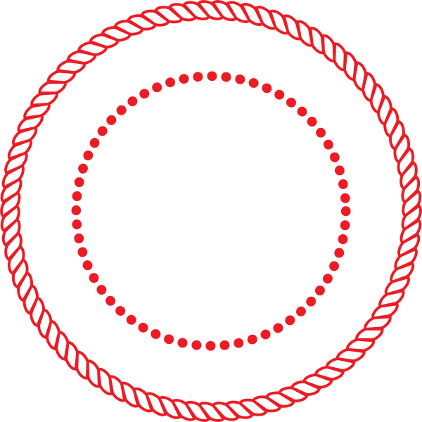 Rope Circle Logo - Round Circle Rope Border W Dots Seal Clip Art