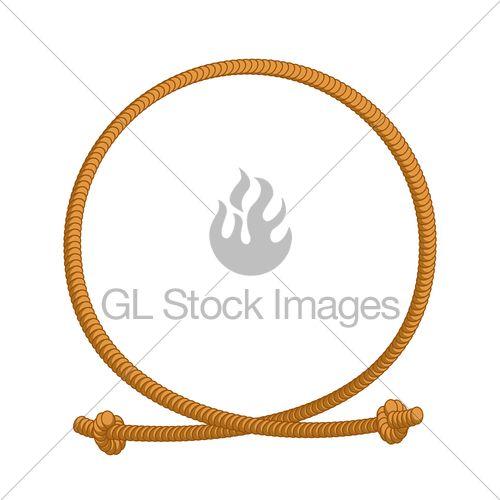 Rope Circle Logo - Rope Loop Frame. Rope Rope Circle With Sites · GL Stock Image