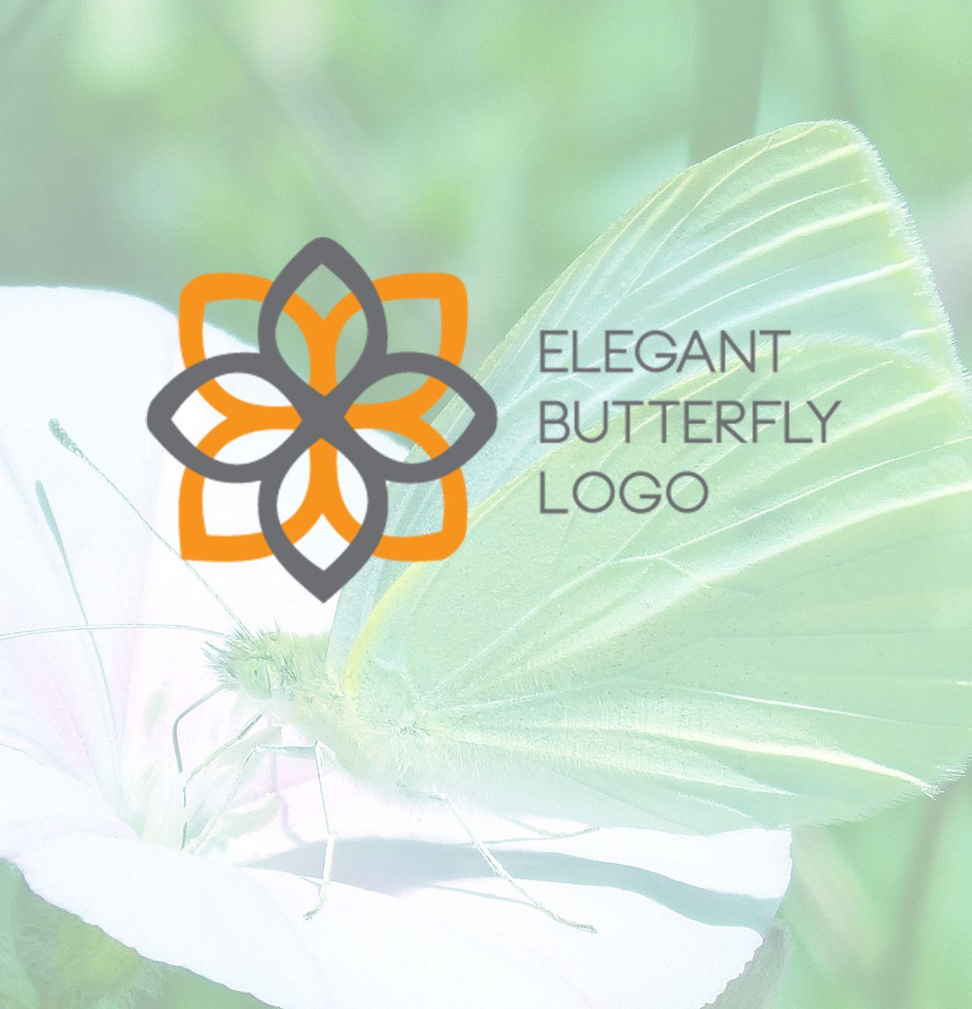 Elegant Butterfly Logo - Elegant Butterfly Logo – AYA Templates