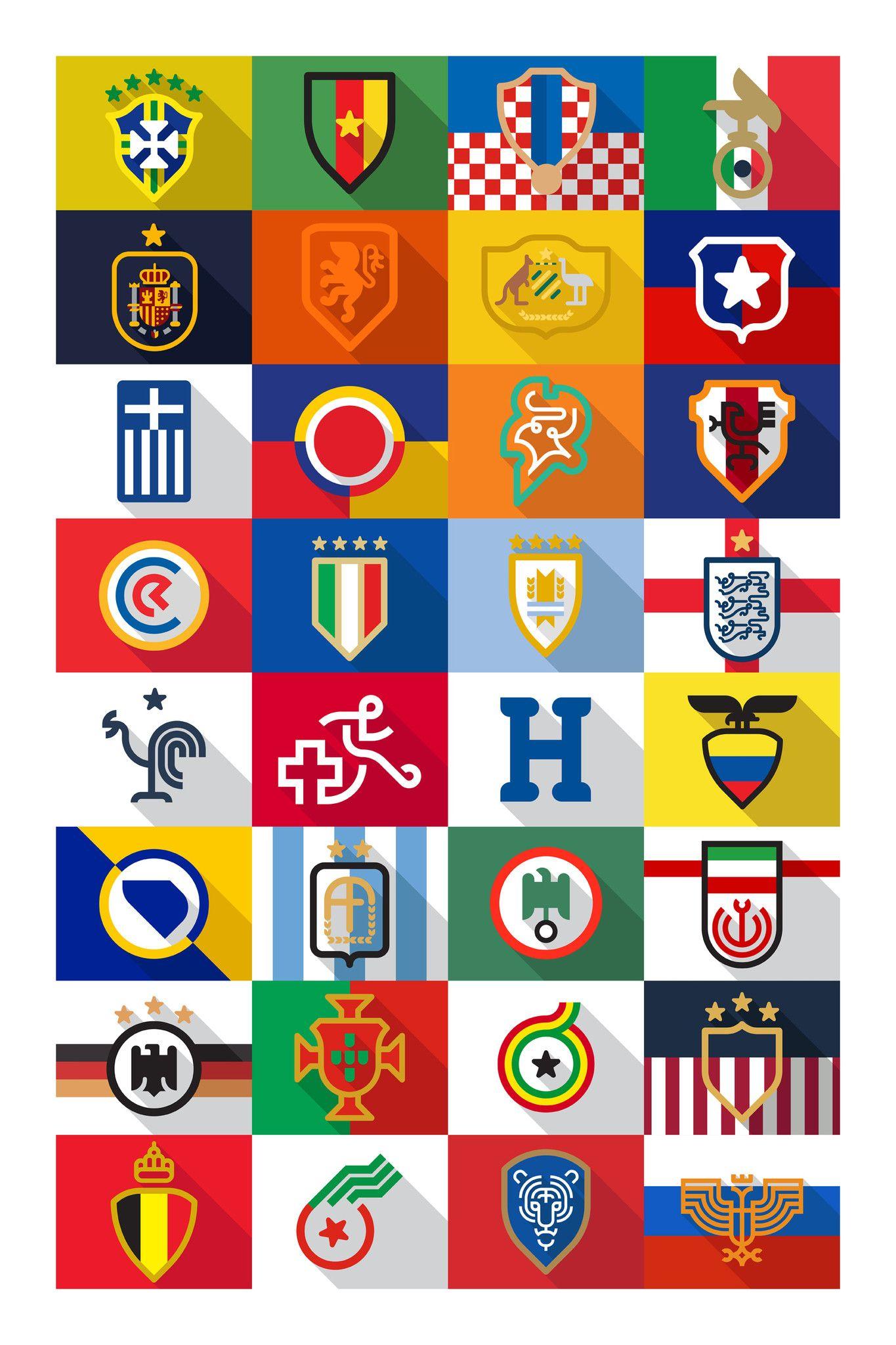 Minimalist Soccer Logo - World Cup 32 Team Minimalist Logos | Sports Branding | World cup ...