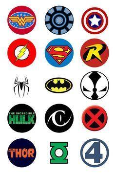 DC Comics Superhero Logo - dc comics characters logos cookies