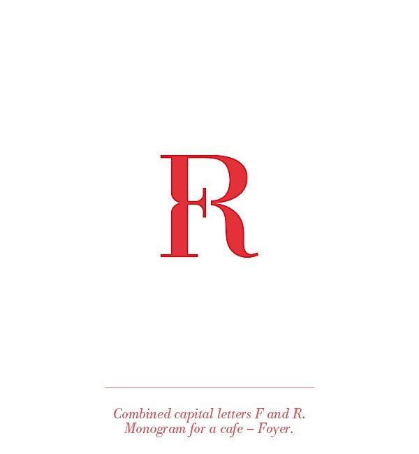 Red Letter Logo - fr logo / monogram / typographic / red / letter. Graphic Design