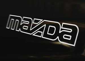 White Mazda Logo - MAZDA OUTLINE JDM Decal vinyl sticker, MX5 Miata Eunos