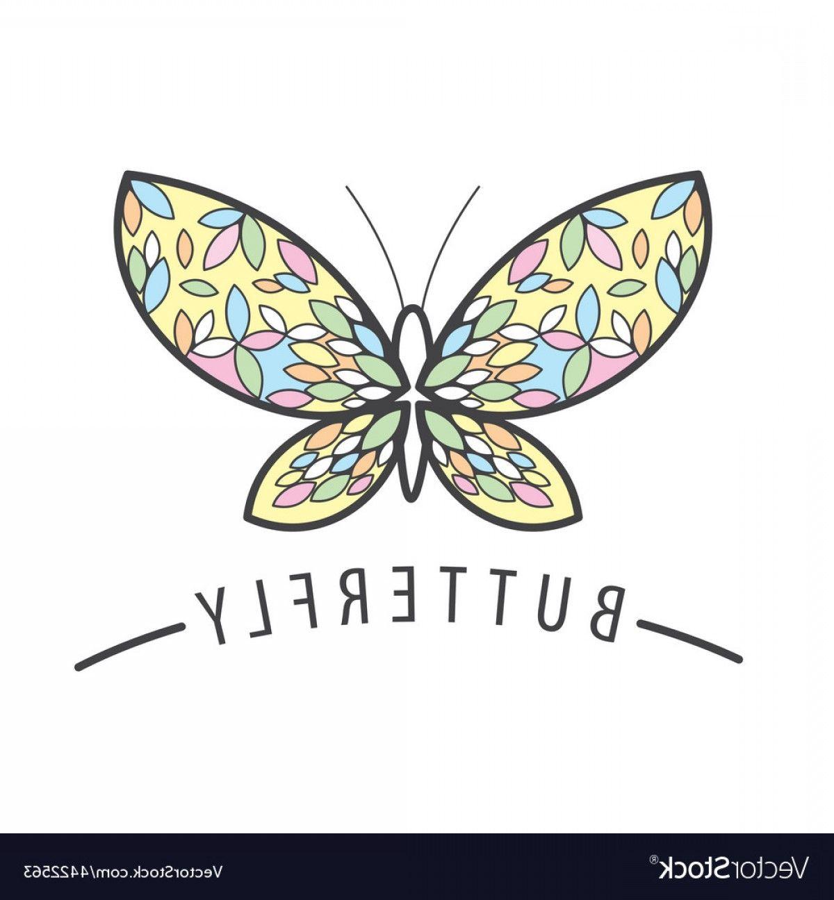Elegant Butterfly Logo - Elegant Butterfly Logo Of The Petals Vector | SHOPATCLOTH