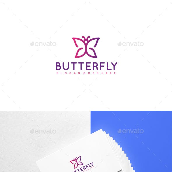 Elegant Butterfly Logo - Elegant Butterfly and Natural Cosmetics Logo Templates
