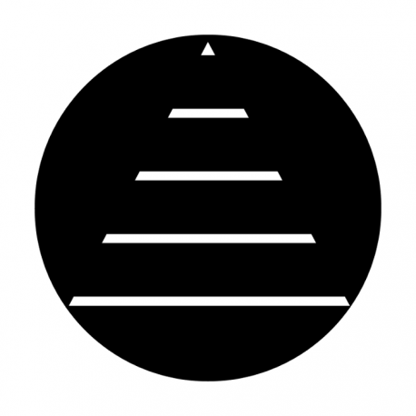 Striped Triangle Logo - Apollo Metal Gobo 2381 Striped Triangle Thin Lighting Store