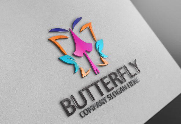 Elegant Butterfly Logo - Beautiful Butterfly Logo. Free & Premium Templates