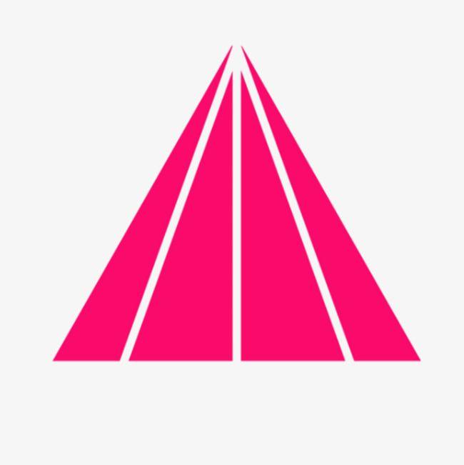 Striped Triangle Logo - Pink White Striped Triangle, Triangle Clipart, A Triangle, A ...