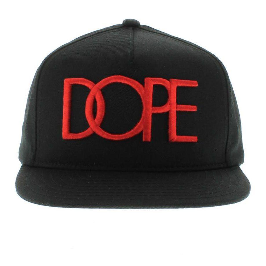 Red Dope Logo - The Classic Logo SNAPBACK - Black & Red By Dope Couture