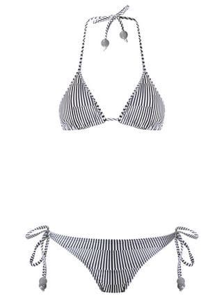 Striped Triangle Logo - Amir Slama striped triangle bikini set $148 Online