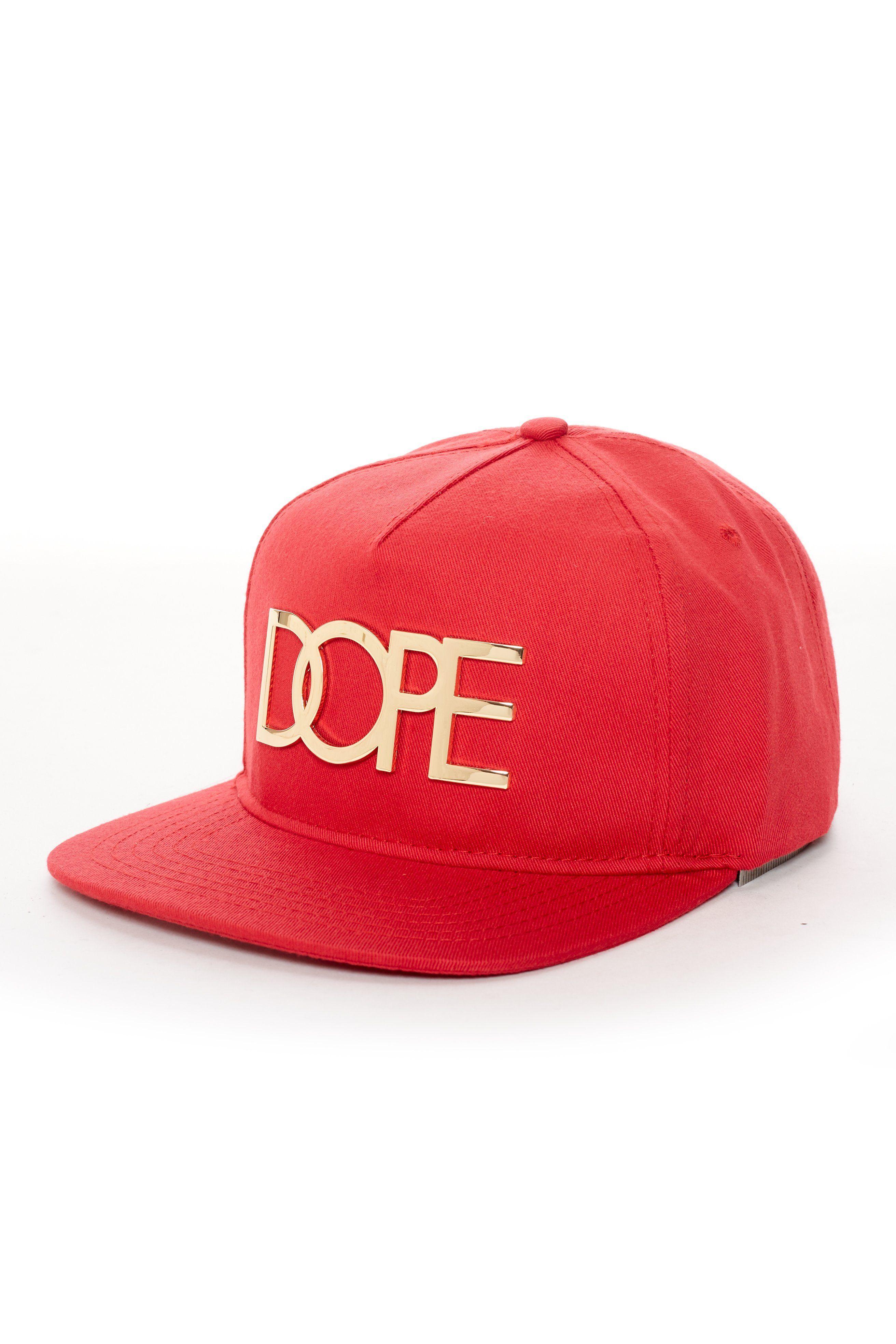 Red Dope Logo - 24k Gold Logo Snapback Hat | DOPE