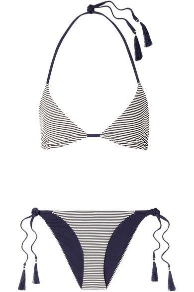 Striped Triangle Logo - Skin. Joan Reversible Striped Triangle Bikini. NET A PORTER.COM