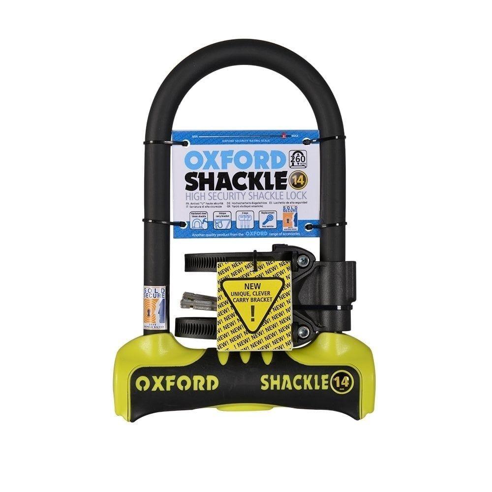 Gold and Black D Logo - Oxford LK343 shackle 14 U security bike lock @ The E Bike Store, Durham