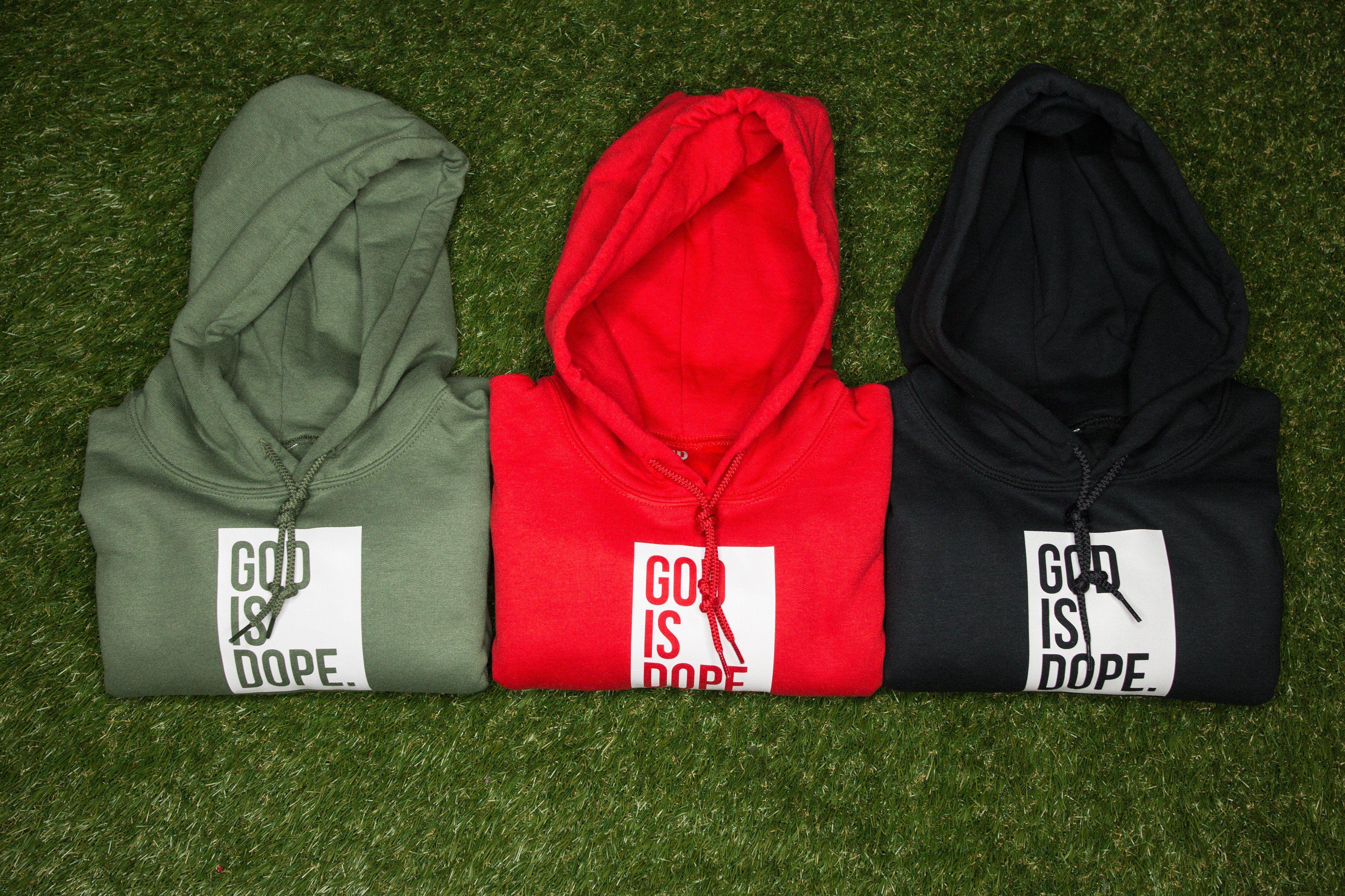 Red Dope Logo - BOX LOGO HOODIES (RED BLACK) – God Is Dope