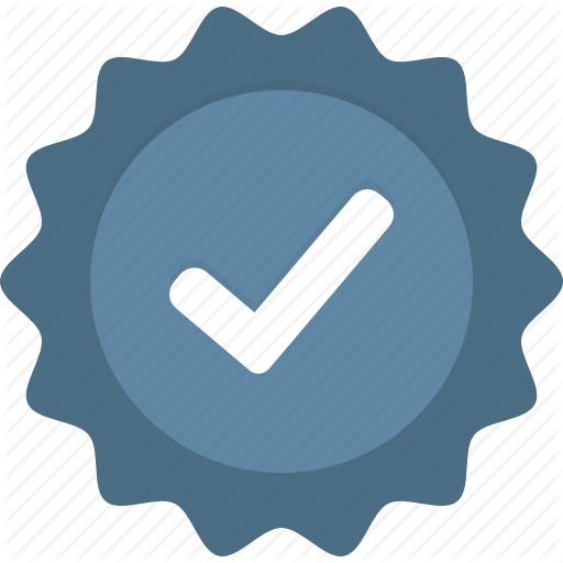 Blue Check Logo - Badge, blue, check, verified icon