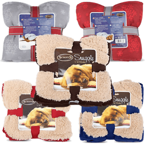 Red Cat Blue Dog Logo - Scruffs Snuggle Pet Cat Dog Comfort Blanket Reversible Duvet Blue