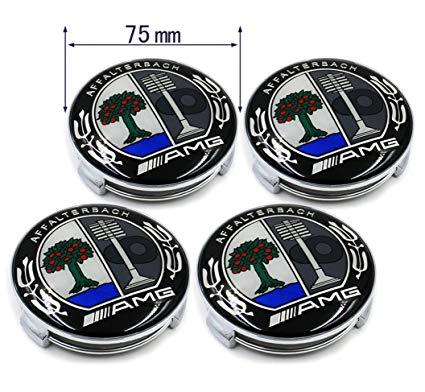 AMG Affalterbach Logo - Amazon.com: NEW 4 pcs AMG Wheels Center Caps 75mm AFFALTERBACH Hub ...