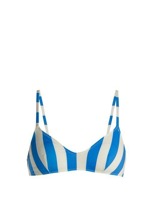 Striped Triangle Logo - The Rachel striped triangle bikini top | Solid & Striped ...