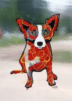 Red Cat Blue Dog Logo - Best Blue Dog image. Blue dog art, Blue dog painting, Blue dog
