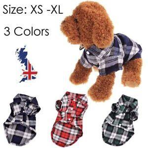 Red Cat Blue Dog Logo - Smart Casual Plaid T Shirt Cotton Red Green Blue Dog Cat Pet Clothes